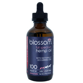 Blossom Full Spectrum Hemp Oil 100 mg for Cats & Small Dogs, 4 fl oz