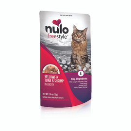 Nulo Freestyle Yellowfin Tuna & Shrimp in Broth Wet Cat Food Topper - Front