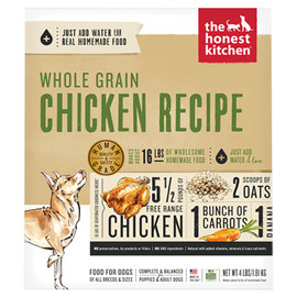 The Honest Kitchen Whole Grain Chicken Recipe Dehydrated Dog Food - Front, 4 lb