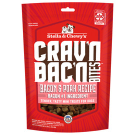 Stella & Chewy's Crav'n Bac'n Bites Bacon & Pork Recipe Dog Treats - Front