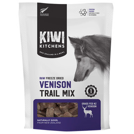 Kiwi Kitchens Raw Freeze Dried Venison Trail Mix Dog Treats - Front