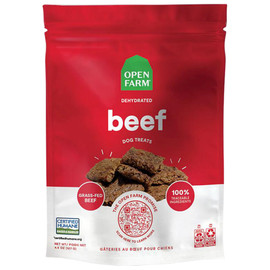 Open Farm Dehydrated Beef Jerky Dog Treats - Front