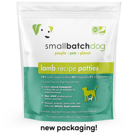 Smallbatch Lamb Recipe Patties Raw Frozen Dog Food - Front