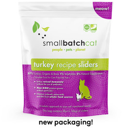 Smallbatch Turkey Recipe Sliders Raw Frozen Cat Food - Front