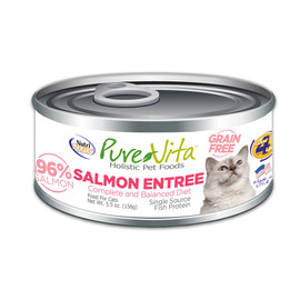 Pet Food Express PureVita Salmon Entree Canned Cat Food - Front