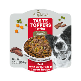 Applaws Taste Toppers Terrine Beef w/ Liver, Peas & Carrots Recipe Dog Food Topper - Front