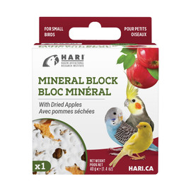 HARI Mineral Block w/ Dried Apples For Small Birds - Front