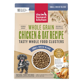 The Honest Kitchen Whole Grain Chicken & Oat Recipe Tasty Whole Food Clusters Small Breed Blend Dry Dog Food - Front, 4 lb