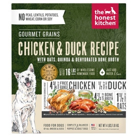The Honest Kitchen Gourmet Grains Chicken & Duck Recipe Dehydrated Dog Food - Front, 4 lb