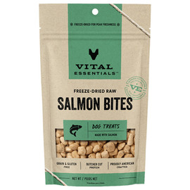 Vital Essentials Salmon Bites Freeze-Dried Raw Dog Treats - Front