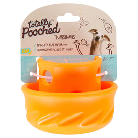 Totally Pooched Puzzle 'N Play Mushroom Interactive Dog Toy - Front, Orange