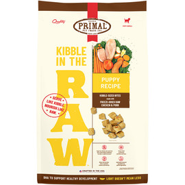 Primal Kibble In The Raw Puppy Chicken & Pork Recipe Kibble-Sized Bites Freeze-Dried Raw Dog Food - Front