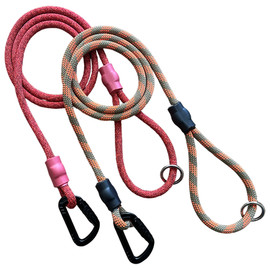 Upcycled Adventure Climbing Warm Tones Rope Dog Leash, Assorted Colors - Front