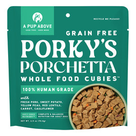  A Pup Above Grain Free Porky's Porchetta Whole Food Cubies Air-Dried Dog Food - Front, 2.5 oz