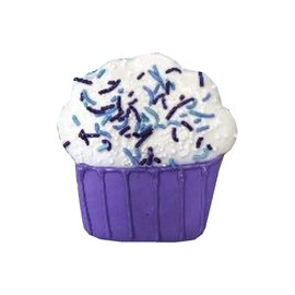 Pawsitively Gourmet Purple Celebration Cupcake Cookie Dog Treat - Front