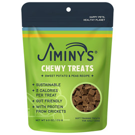 Jiminy's Sweet Potato & Peas Recipe Soft Training Dog Treats - Front