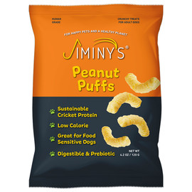 Jiminy's Peanut Puffs Crunchy Dog Treats - Front