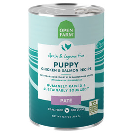 Open Farm Chicken & Salmon Recipe Pate Canned Puppy Food - Front
