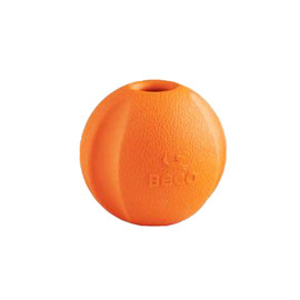 Beco Orange Natural Rubber Fetch Ball Dog Toy - Front