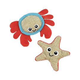 Fog City Pet Crab & Starfish Duo Catnip Cat Toys, 2-Pack
