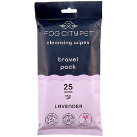 Fog City Pet Lavender Scented Cleansing Wipes Travel Pack for Dogs & Cats - Front