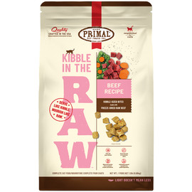 Primal Kibble In The Raw Beef Recipe Kibble-Sized Bites Freeze-Dried Raw Cat Food - Front