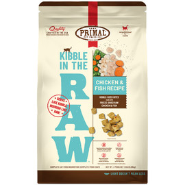 Primal Kibble In The Raw Chicken & Fish Recipe Kibble-Sized Bites Freeze-Dried Raw Cat Food - Front