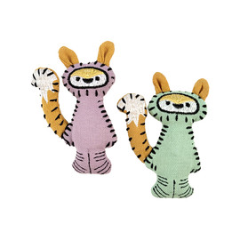 Fog City Pet Artisan Foxes Plush Catnip Cat Toys, 2-Pack - Front