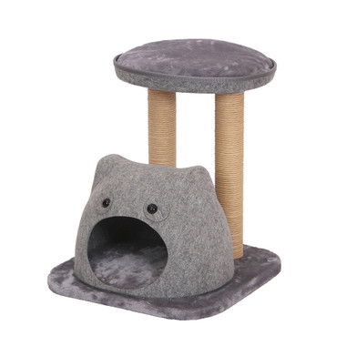 PetPals Lena Felt Two Level Cat Tree 