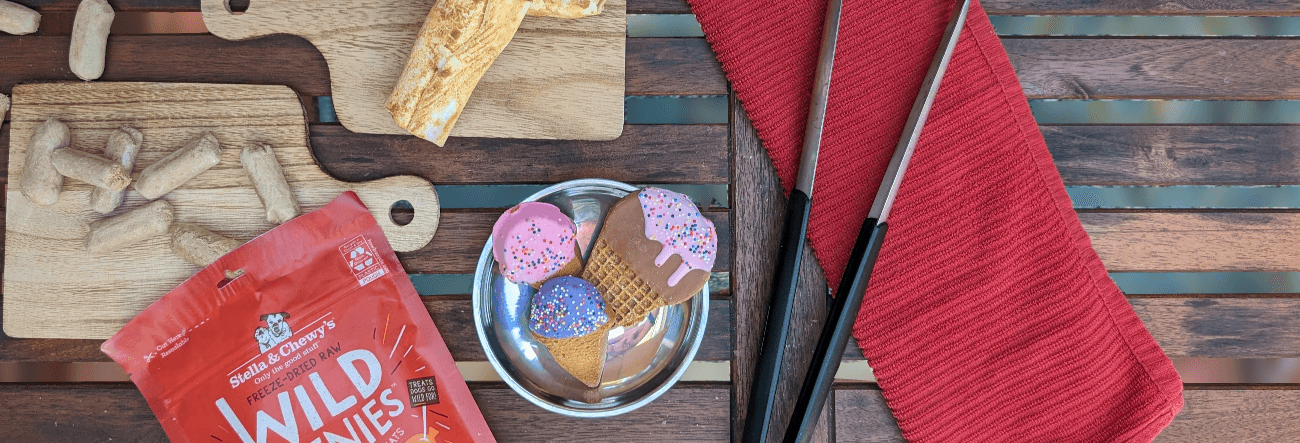 A variety of dog treats