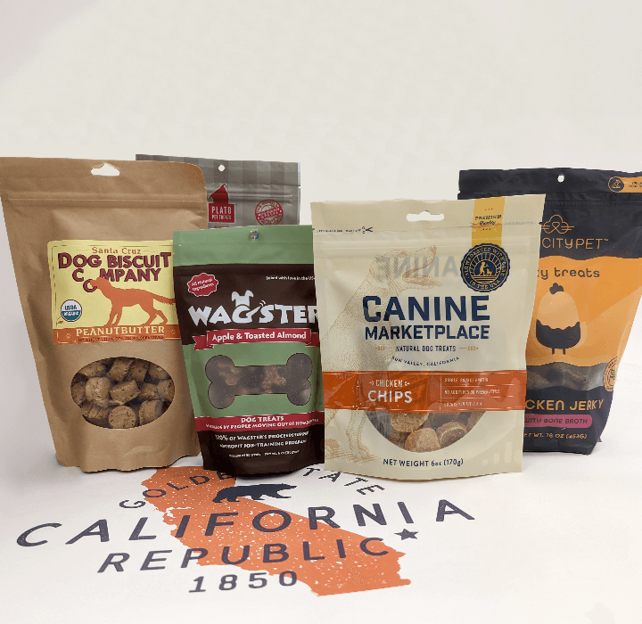 A variety of products from California-based brands