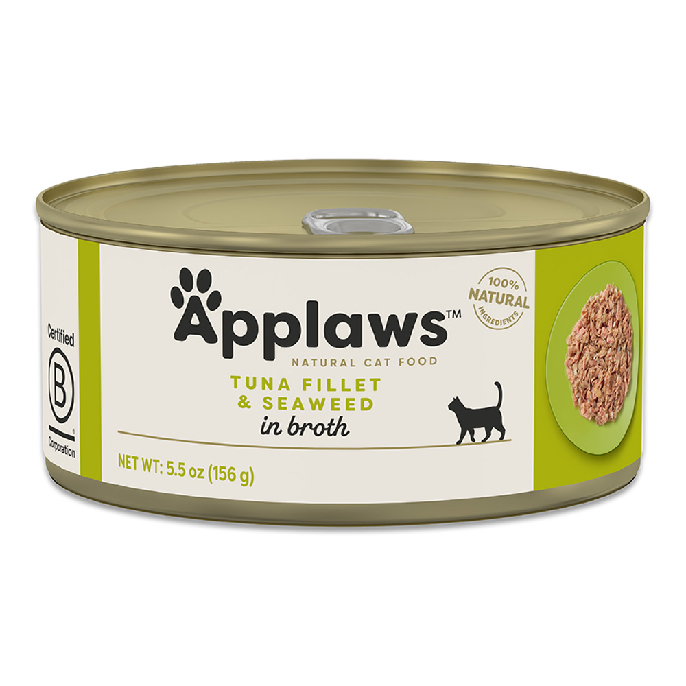 Applaws Tuna Fillet & Seaweed in Broth Canned Cat Food - Front