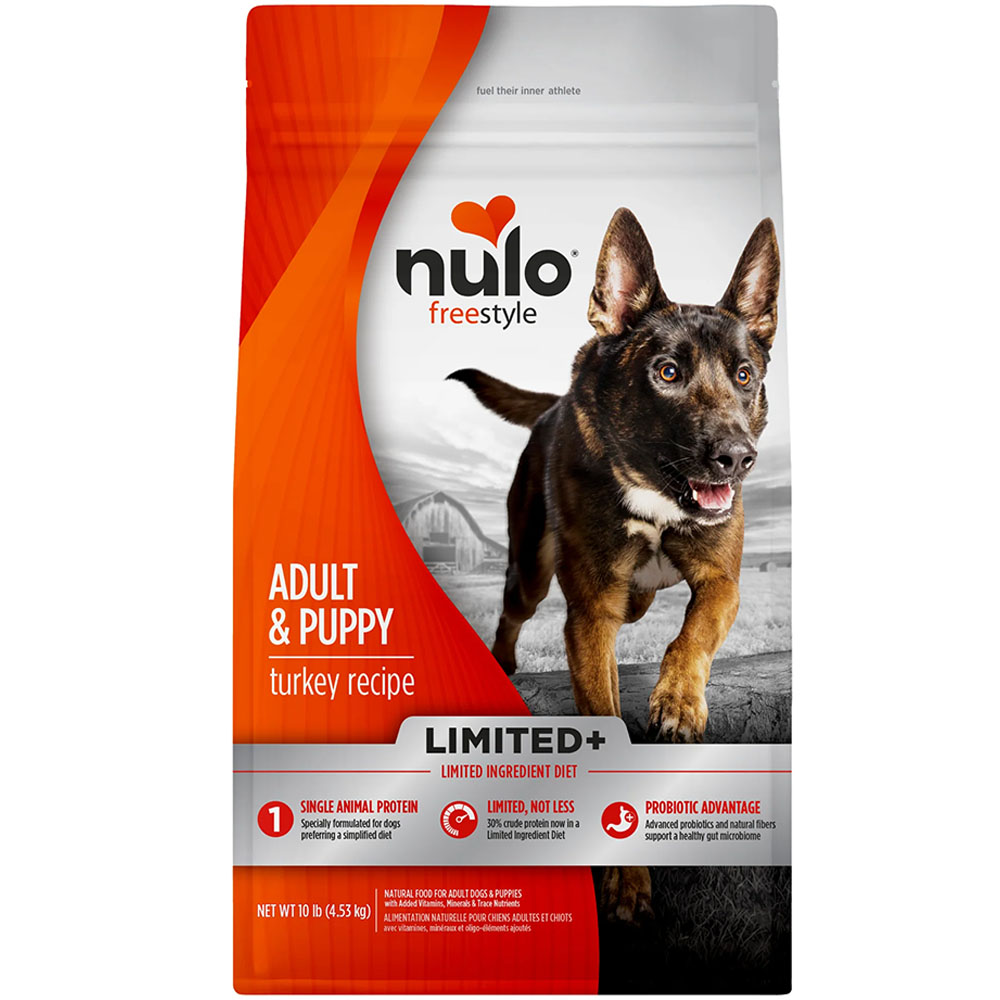 Nulo FreeStyle Limited+ Turkey Recipe Puppy & Adult Dry Dog Food - Front, 10 lb