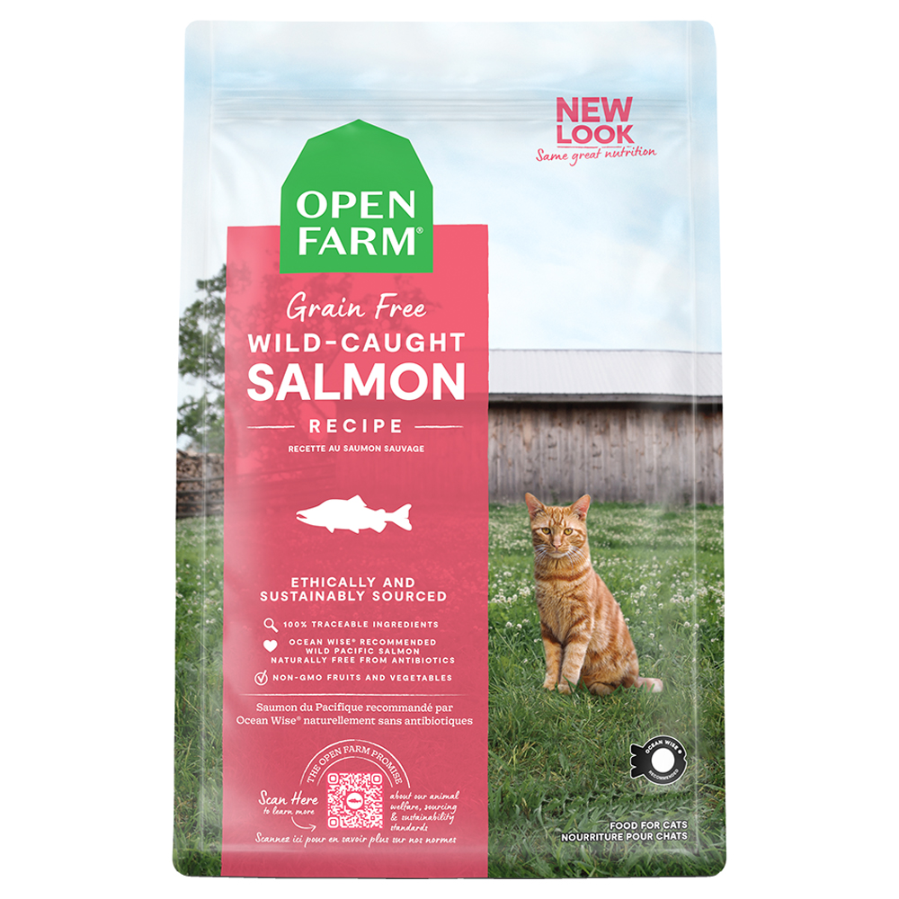 Open Farm Grain Free Wild-Caught Salmon Recipe Dry Cat Food - Front