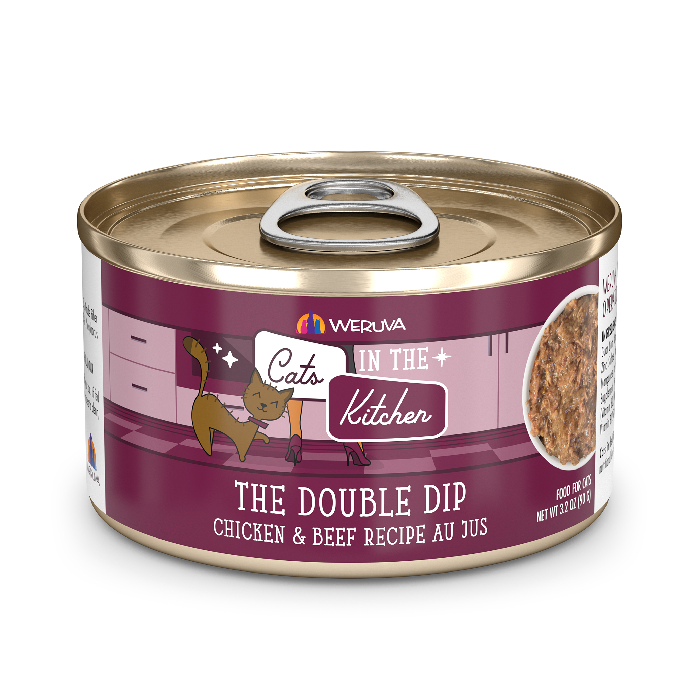 Weruva Cats in the Kitchen The Double Dip Chicken & Beef Recipe Au Jus Canned Cat Food