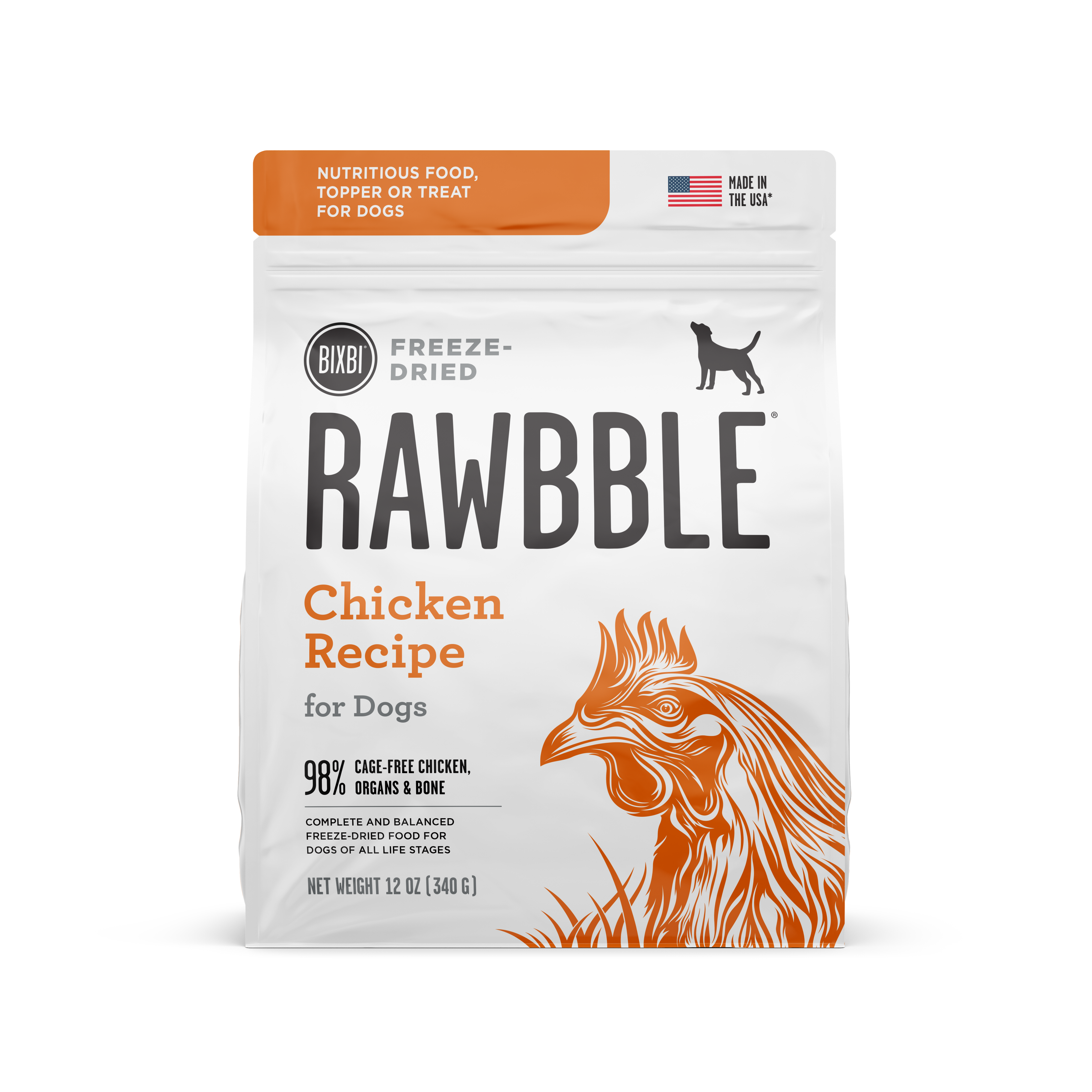 Bixbi Rawbble Chicken Recipe Freeze-Dried Dog Food