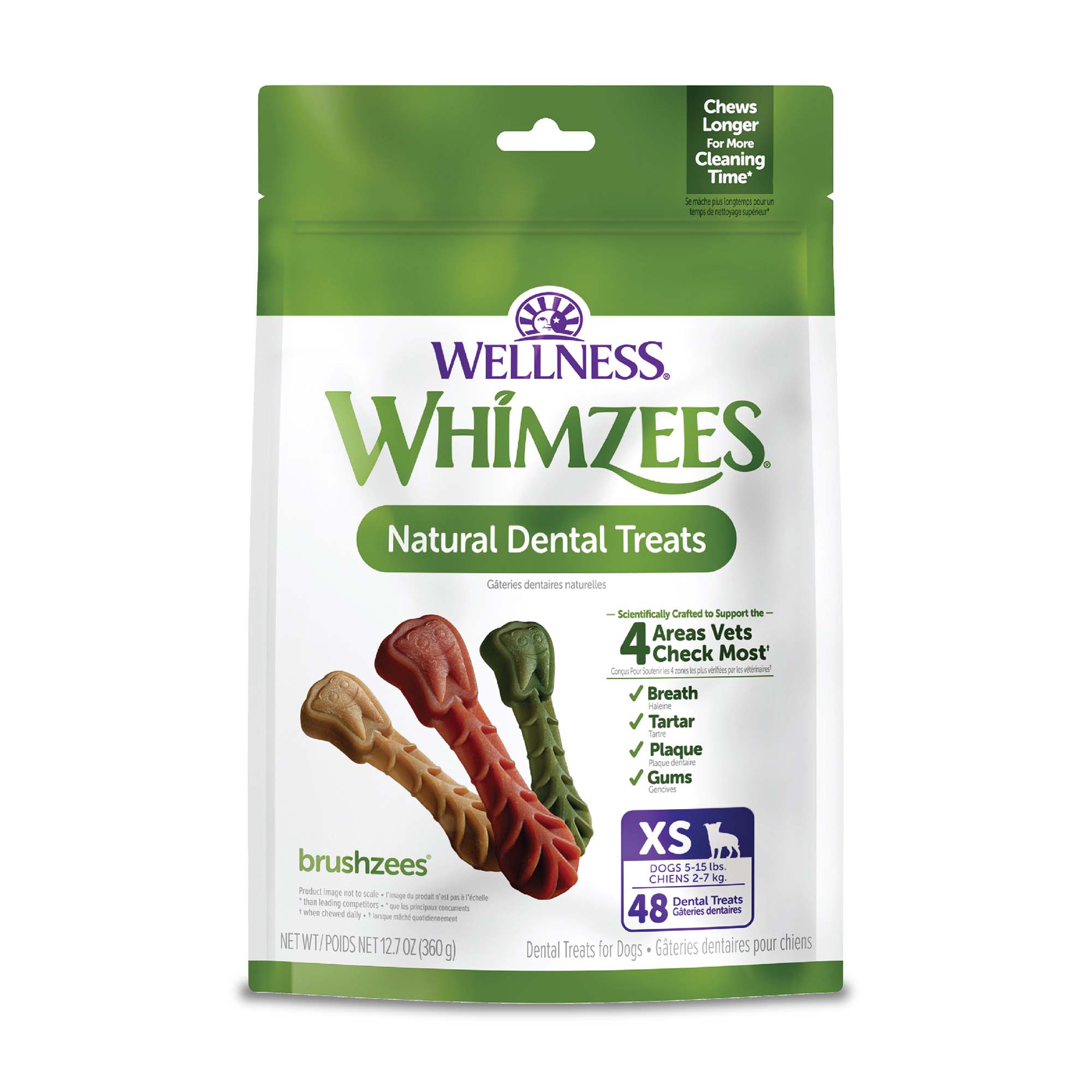 Whimzees Brushzees Dog Dental Chew Treat