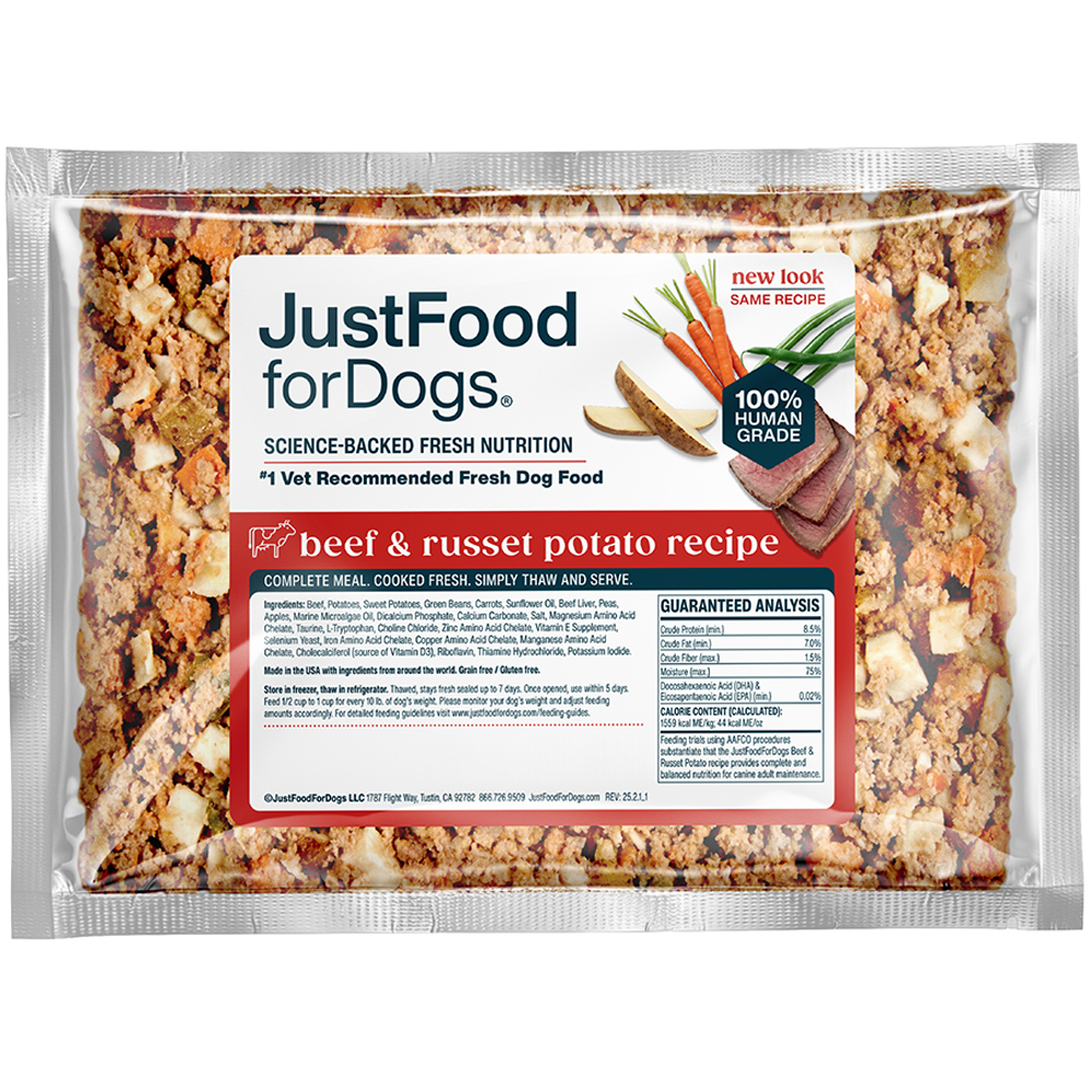 JustFoodForDogs Fish & Sweet Potato Recipe Frozen Cooked Dog Food