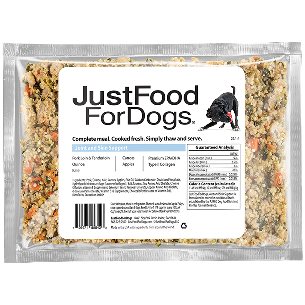 JustFoodForDogs Joint & Skin Support Frozen Cooked Dog Food - Front