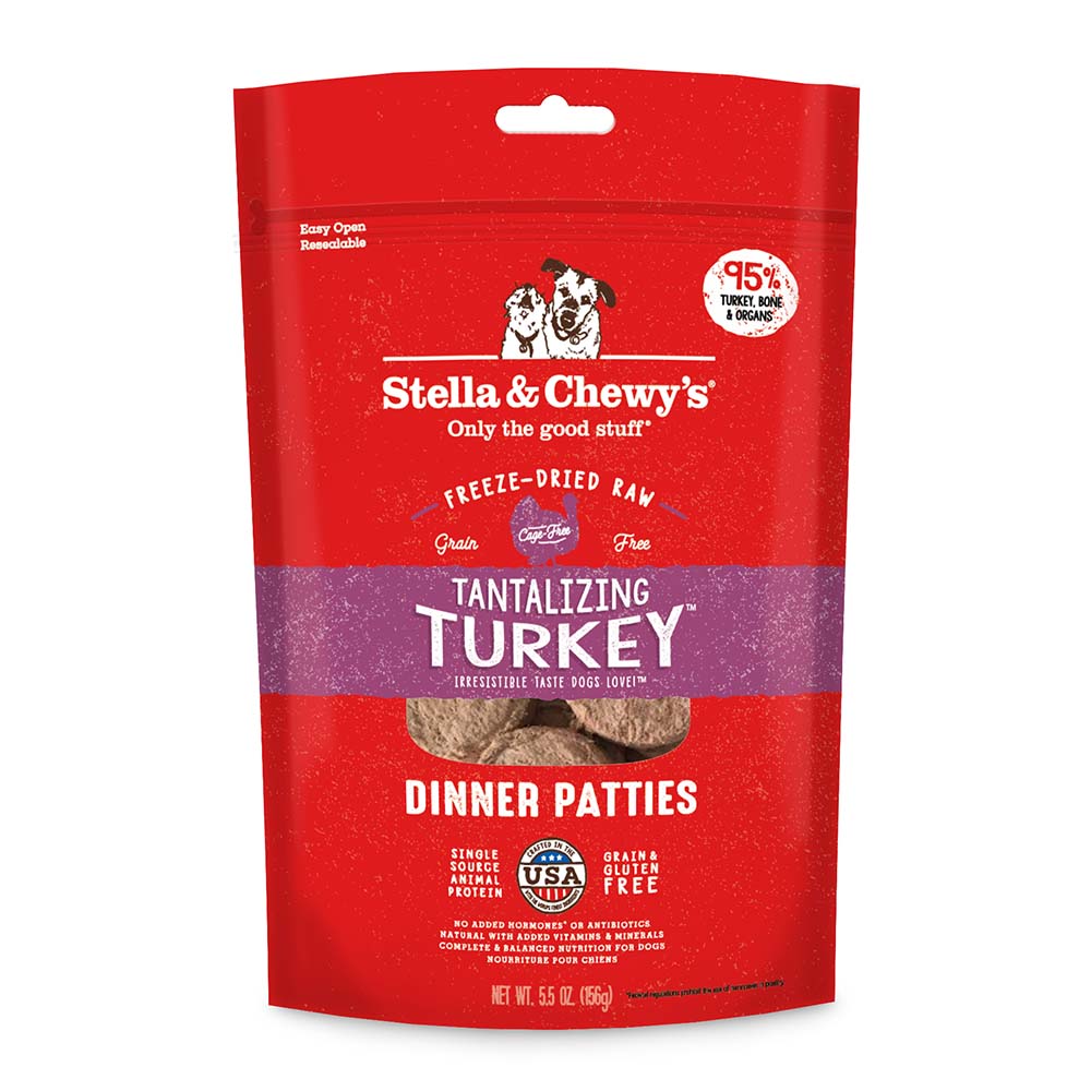 Stella & Chewy's Tantalizing Turkey FreezeDried Raw Dog Meal Mixers