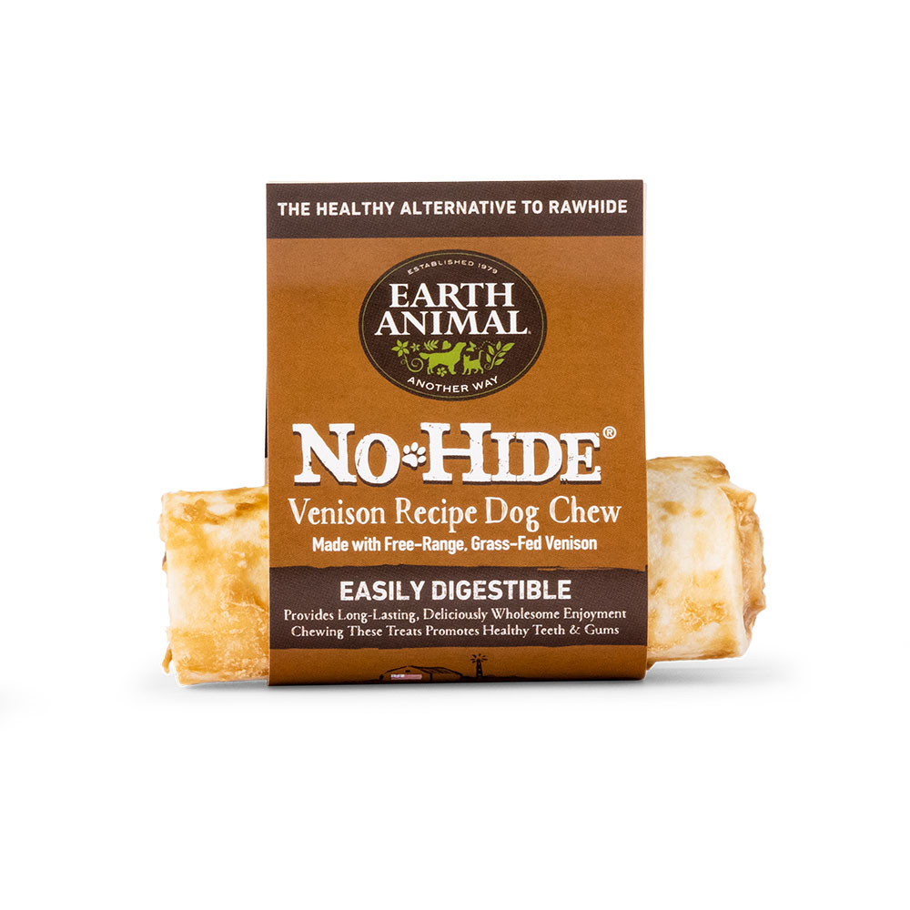 Earth Animal No-Hide Venison Dog Chew Treat - Front, 1.2 oz