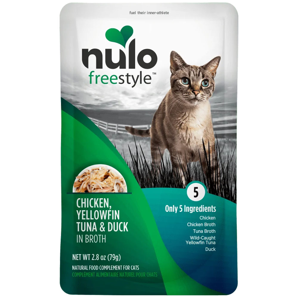 Nulo Freestyle Chicken, Yellowfin Tuna & Duck in Broth Wet Cat Food Topper - Front