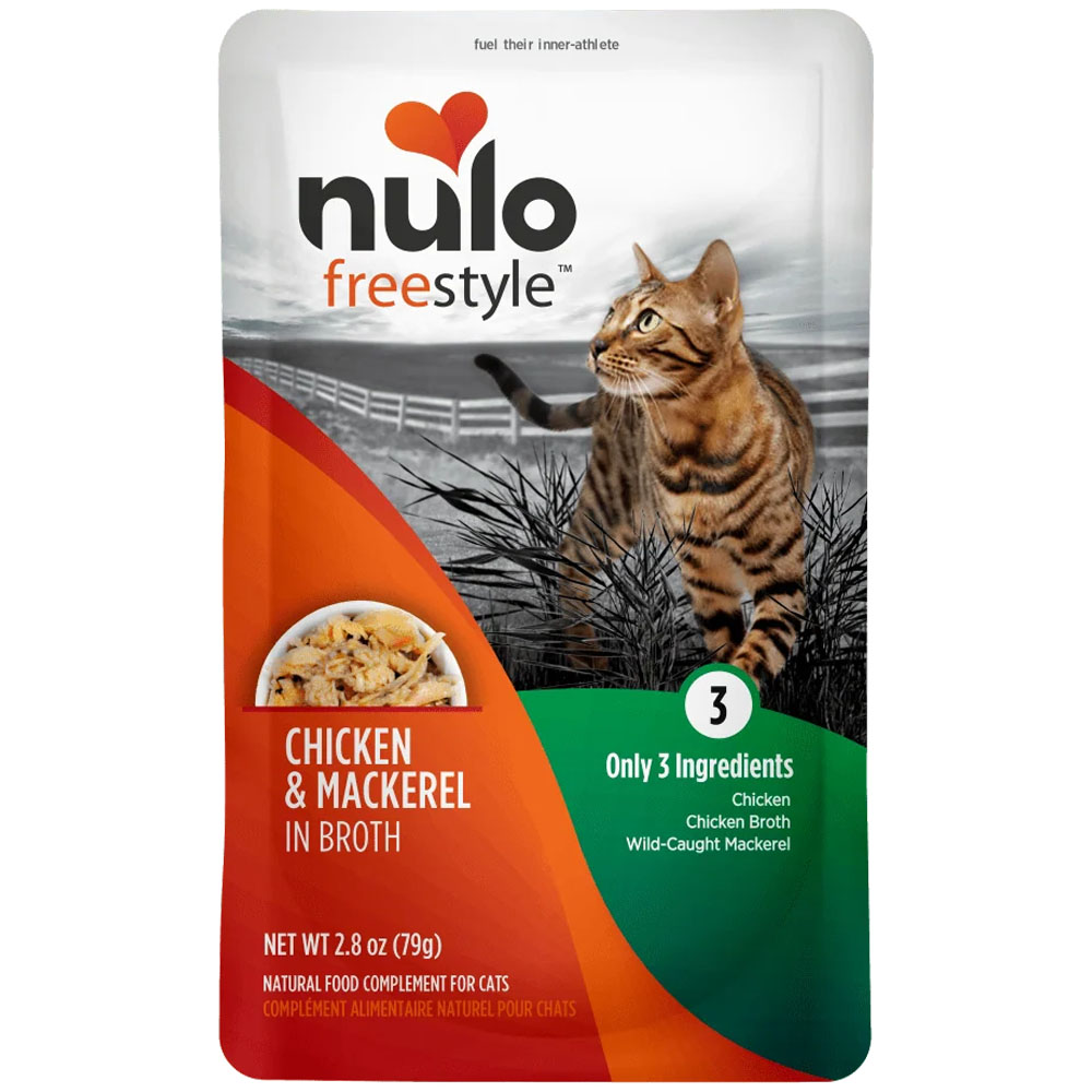 Nulo Freestyle Chicken & Mackerel in Broth Wet Cat Food Topper - Front