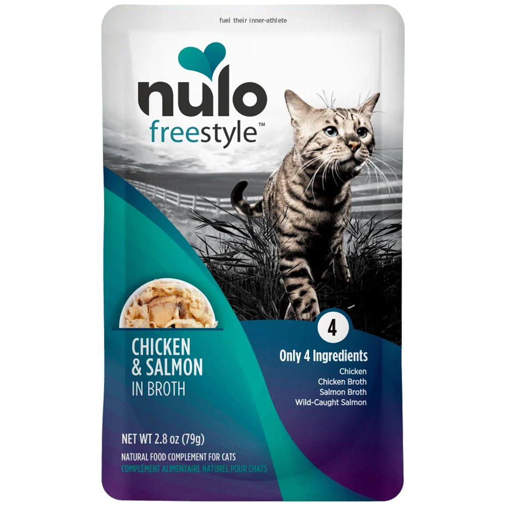 Nulo Freestyle Chicken & Salmon in Broth Wet Cat Food Topper - Front