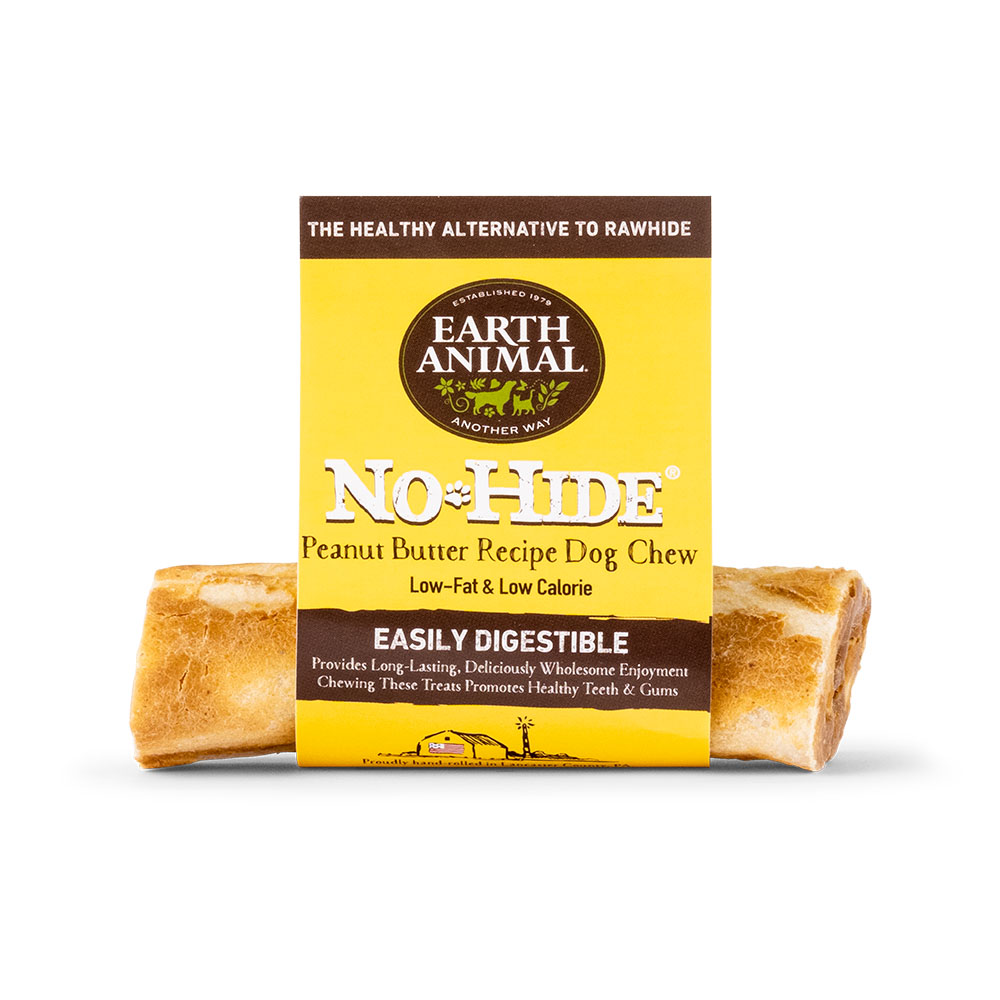 Earth Animal No-Hide Peanut Butter Dog Chew Treat - Front, 1.2 oz