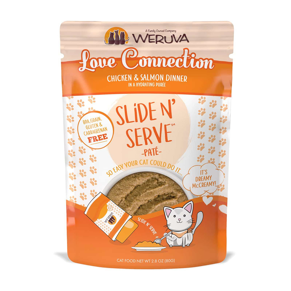 Slide N' Serve Love Connection Chicken & Salmon Dinner Wet Cat Food - Front