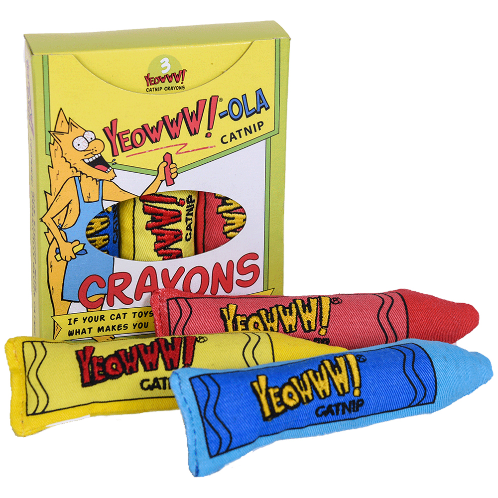 Yeowww!-Ola Catnip Crayons Catnip Filled Cat Toys - Front