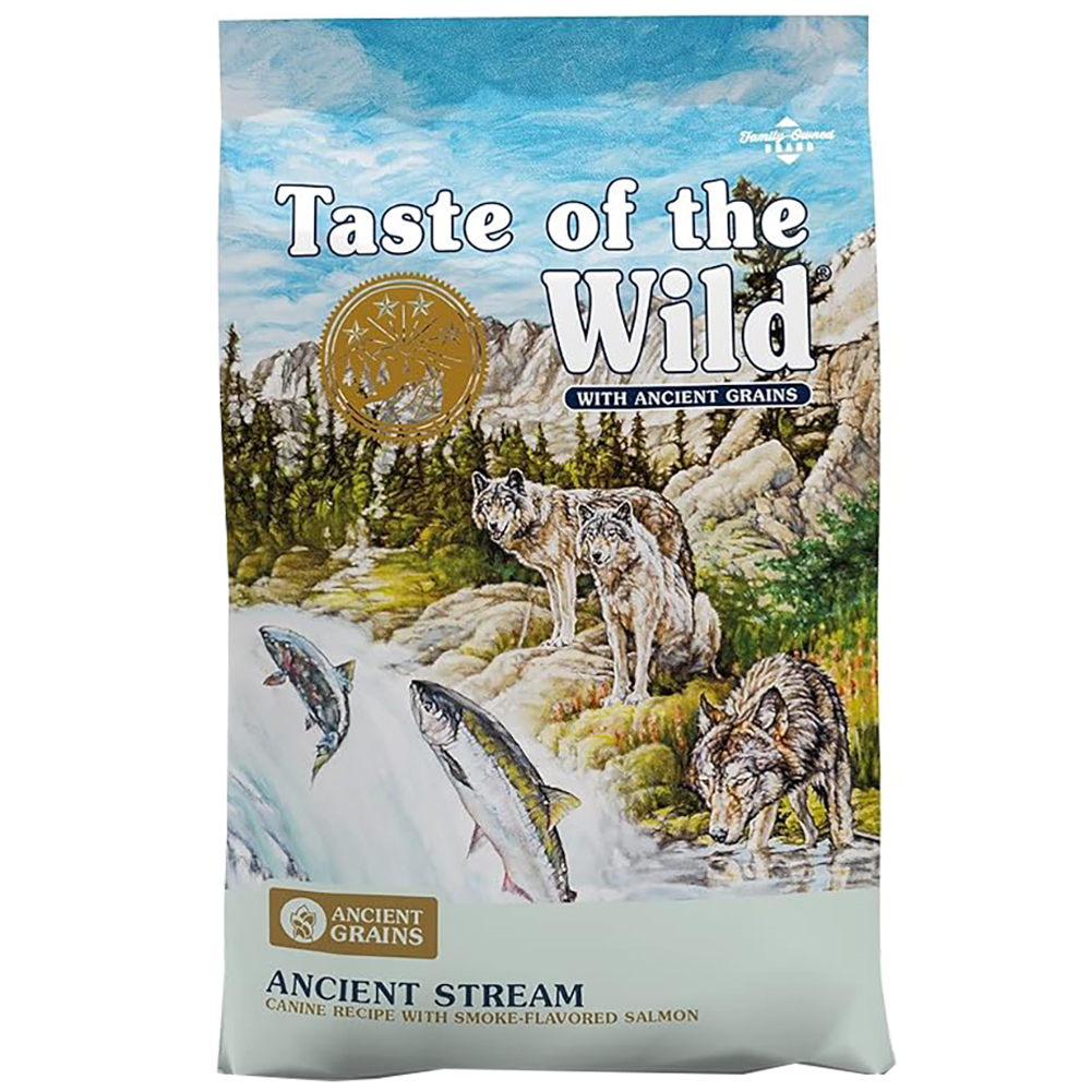 Taste of the Wild Ancient Grains Ancient Stream Canine Recipe w/ Smoke-Flavored Salmon Dry Dog Food - Front