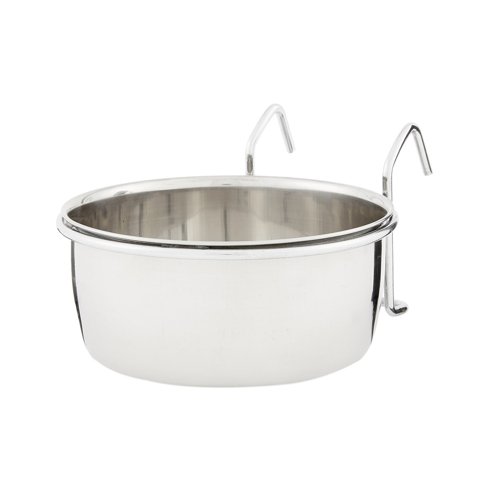 Spot Stainless Steel Coop Cup Wire Hanger Crate Pet Bowl