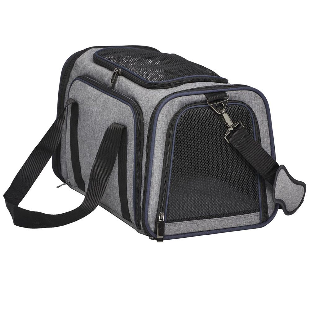 MidWest Duffy Expandable Gray Pet Carrier